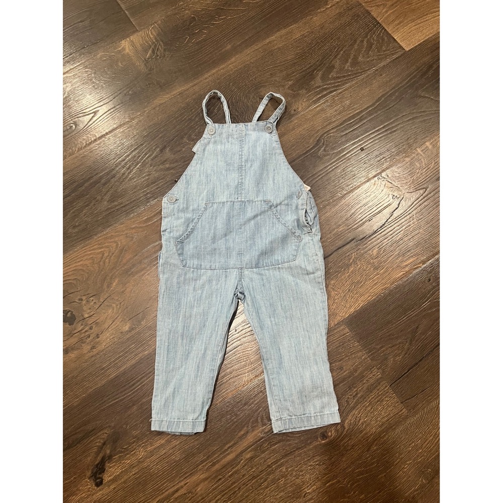 Zara Baby Denim‎ Overalls Light Wash Size 12-18 Months